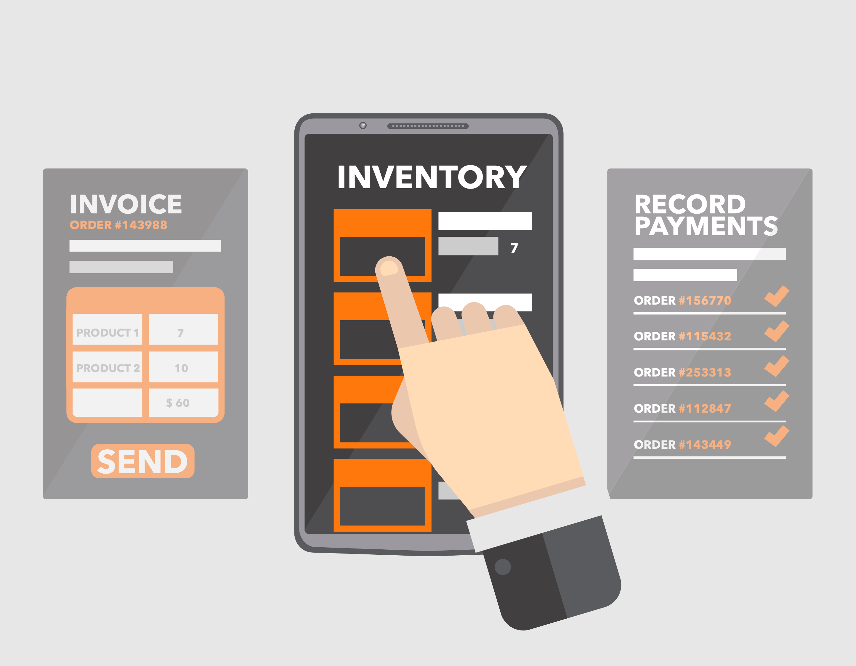 graphic of in-app inventory list
