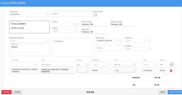 mobile invoicing