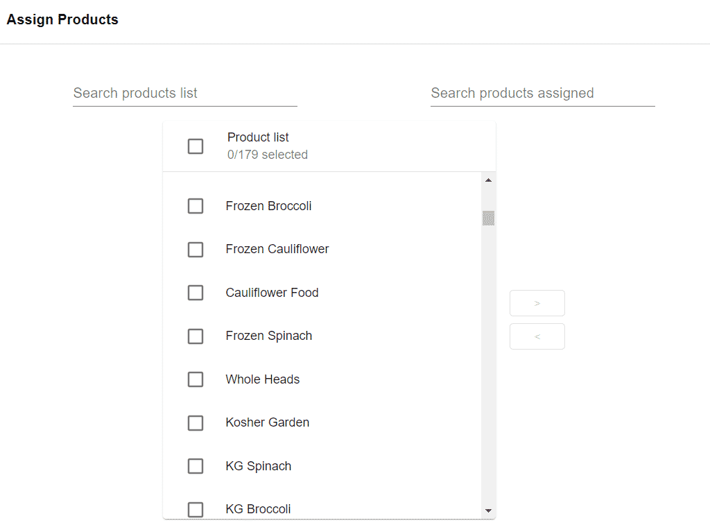 assign inventory list