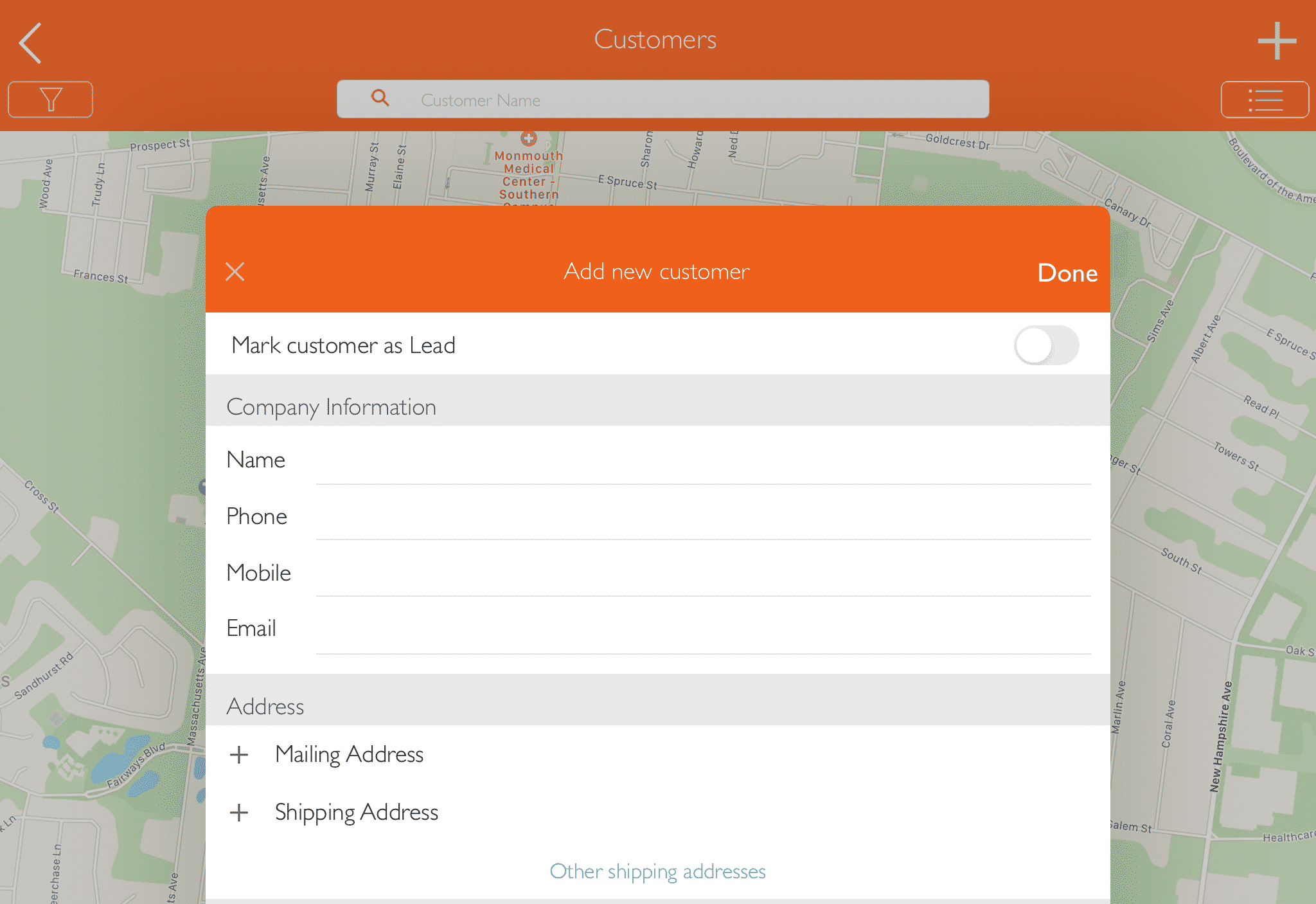 Software de contabilidad de rutas Cuenta de ruta de cliente de importación recortada