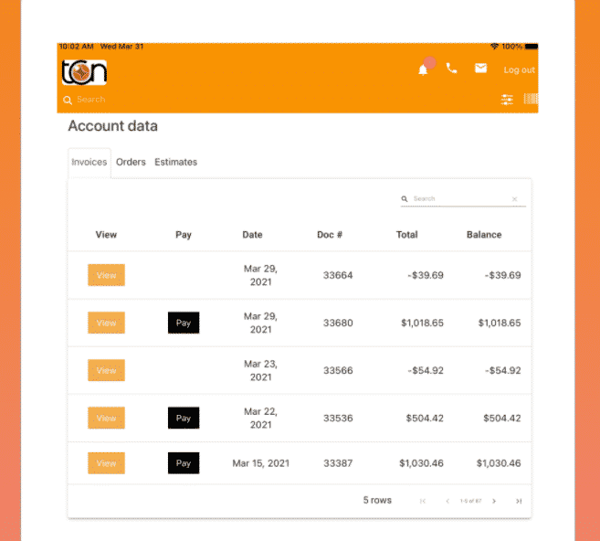 track past invoices