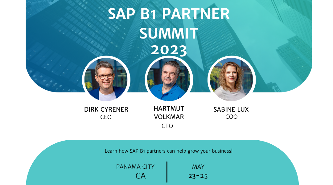 Únase a nosotros para la Cumbre de socios de SAP para 2023 Cumbre SAP B1 2023