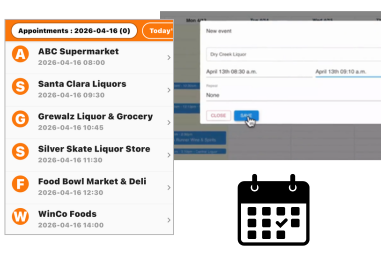 New Features create rep appointments