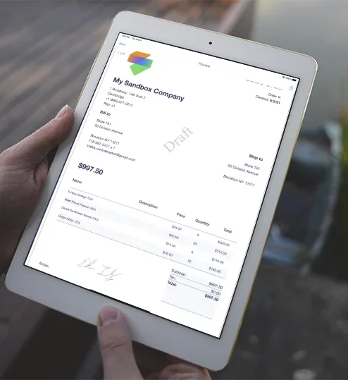 mobile sales order invoice