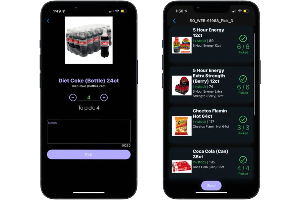 insitu inventory picking app