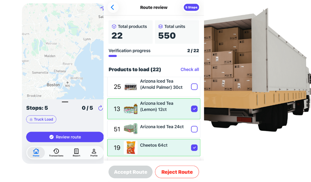 load inventory onto truck