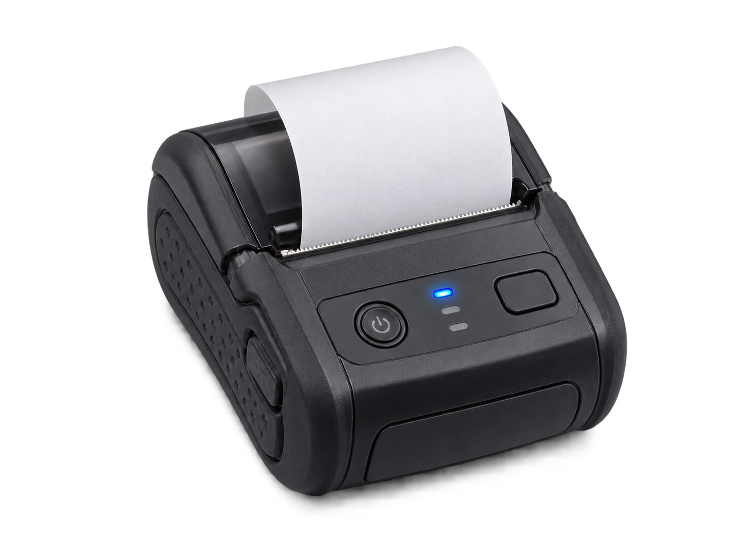 Impresora térmica móvil compacta que genera una factura para el cliente.
