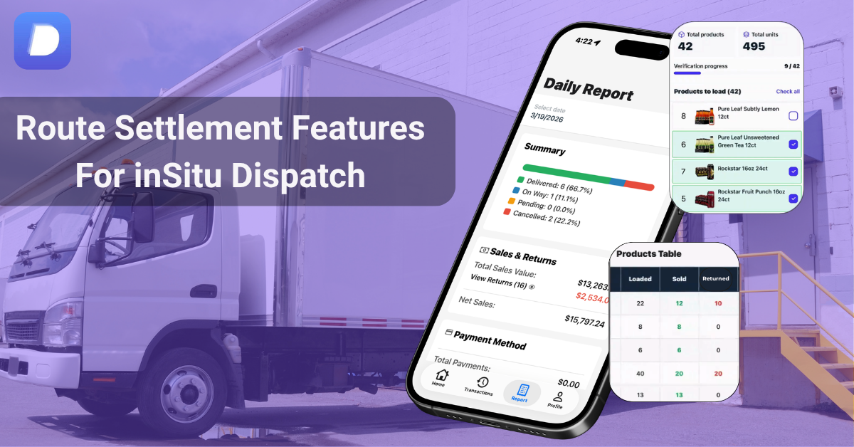 new route settlement for insitu dispatch