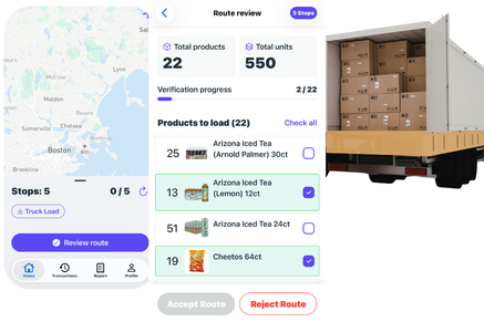 route settlement loading truck