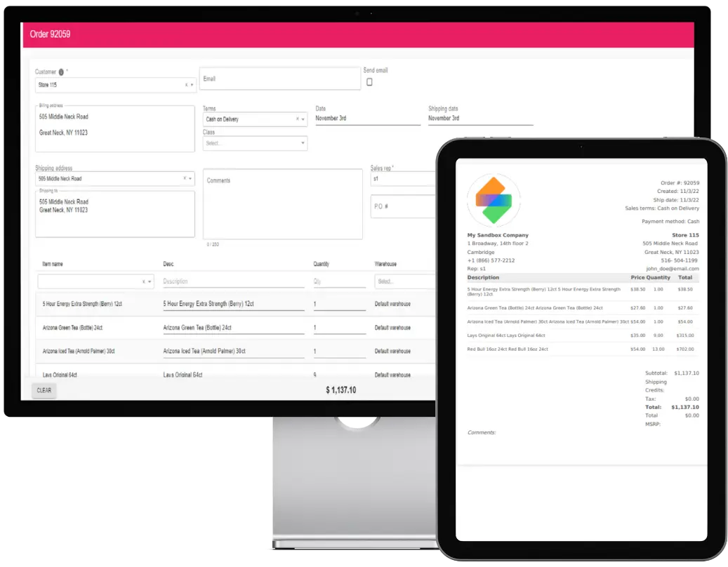 Order Entry Software sales order entry